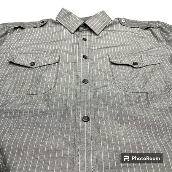 Men's EXPRESS Modern Fit Button-down‎ Long Sleeve Dress Shirt- Size Large - Picture 2 of 12